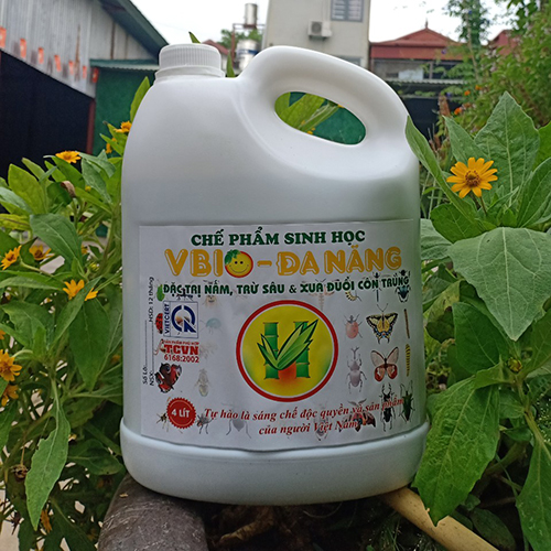 Chế phẩm sinh học VBIO – Đa năng Đặc trị nấm, trừ sâu và xua đuổi côn trùng 4 lít