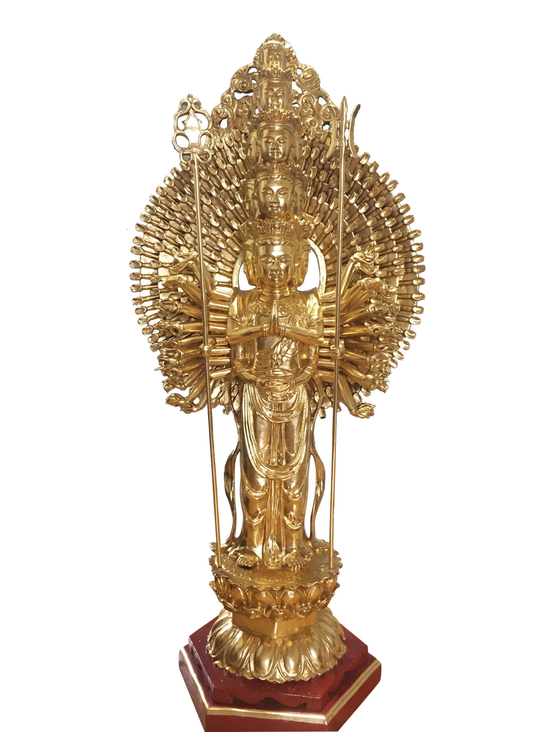 Tượng Phật thiên thủ thiên nhãn bằng gỗ mít