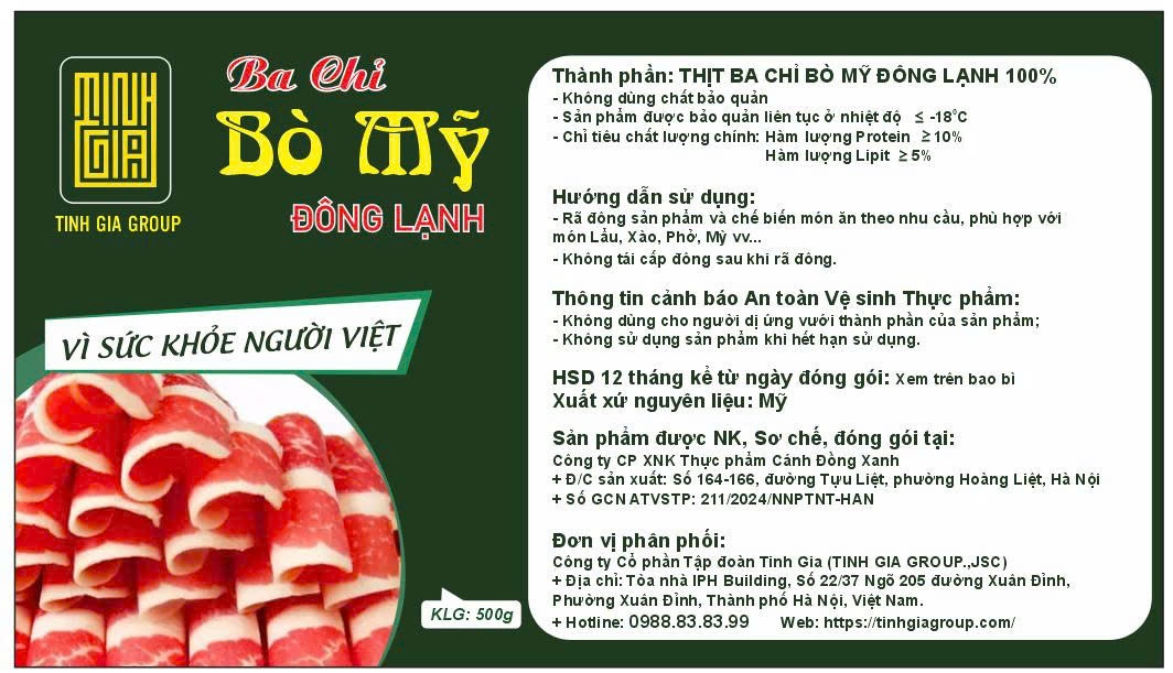 Ba Chỉ Bò Mỹ