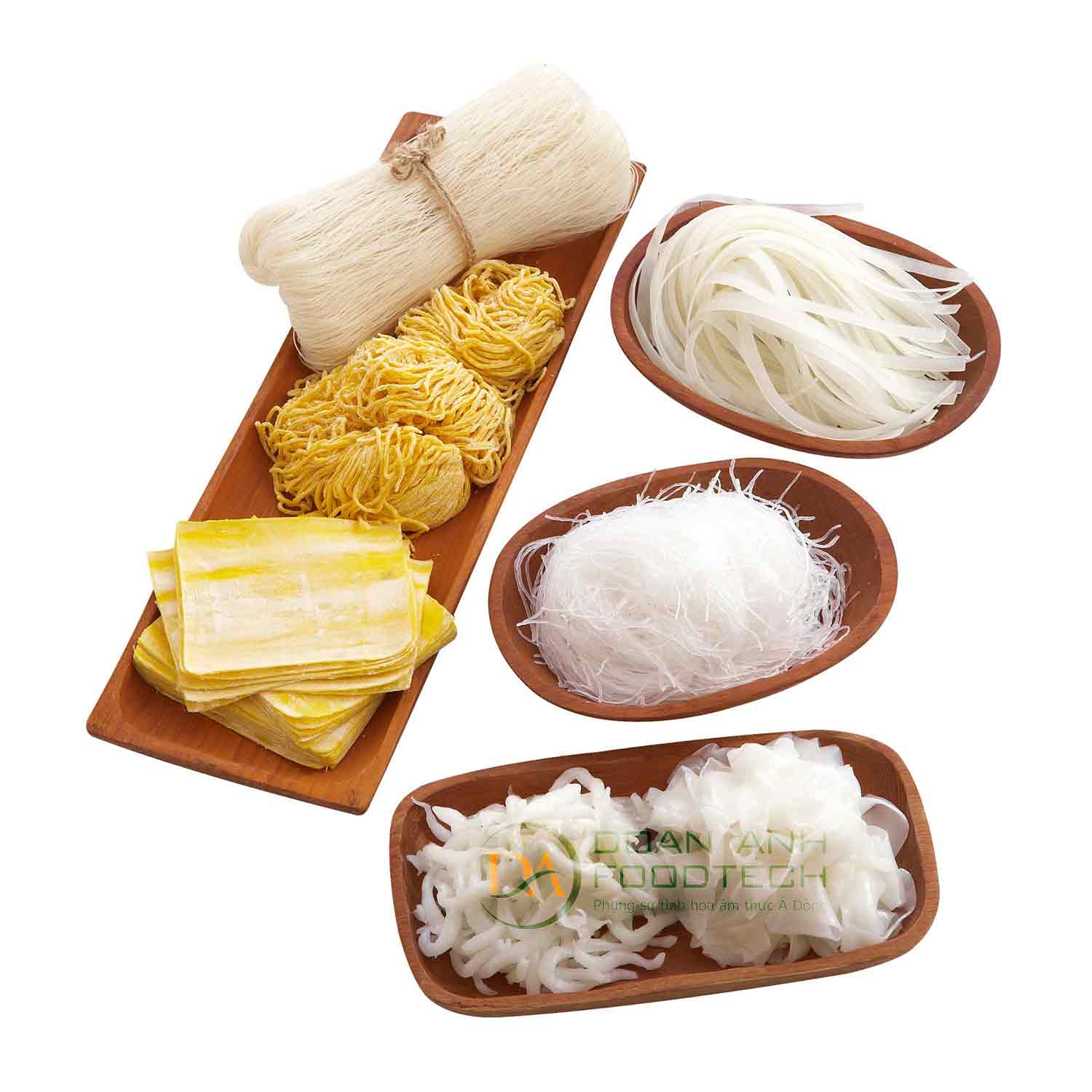 Bún khô (mỳ gạo);  mỳ phở